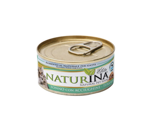 Naturina Elite Tonno e Acciughine 70g Lattina Gatti - Animaliapet
