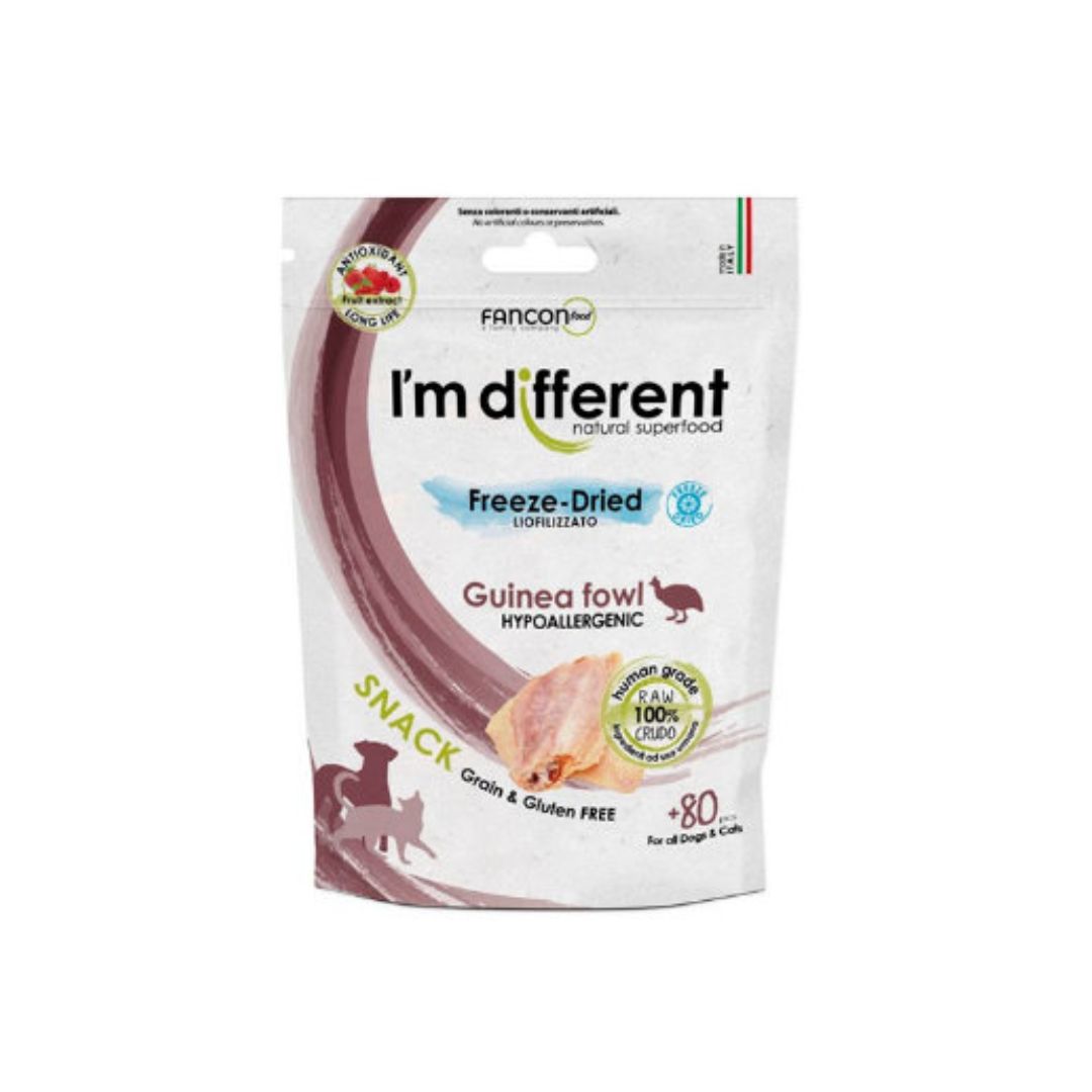 Im Different Freeze-Dried Liofilizzato a Faraona 40g Snack per Cani e Gatti