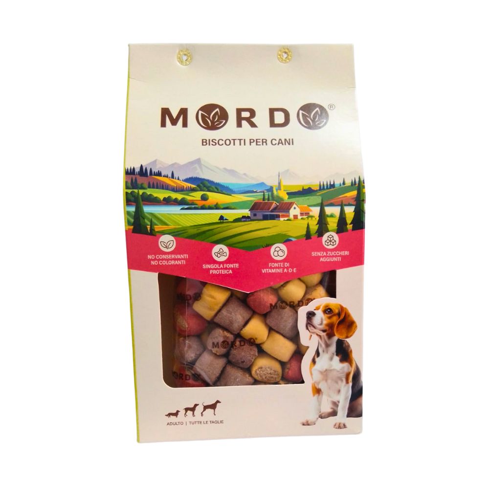 Mordo Biscotti Mini Rolls Assortiti 400g Snack per Cani