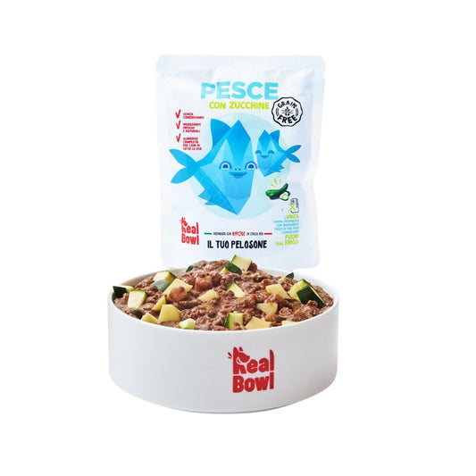 Real Bowl Pappa fresca Pesce e Zucchine 700g Bustina Cani