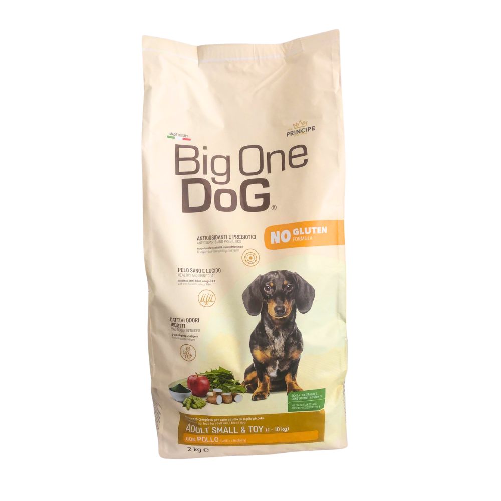 Big One Dog Pollo 2kg Crocchette Cani Adulti Small e Toy No Gluten