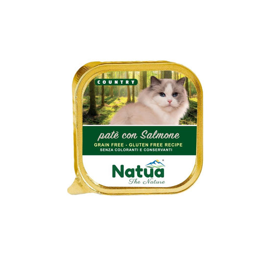 Natua Country Salmone in Patè Vaschetta 100g Gatti