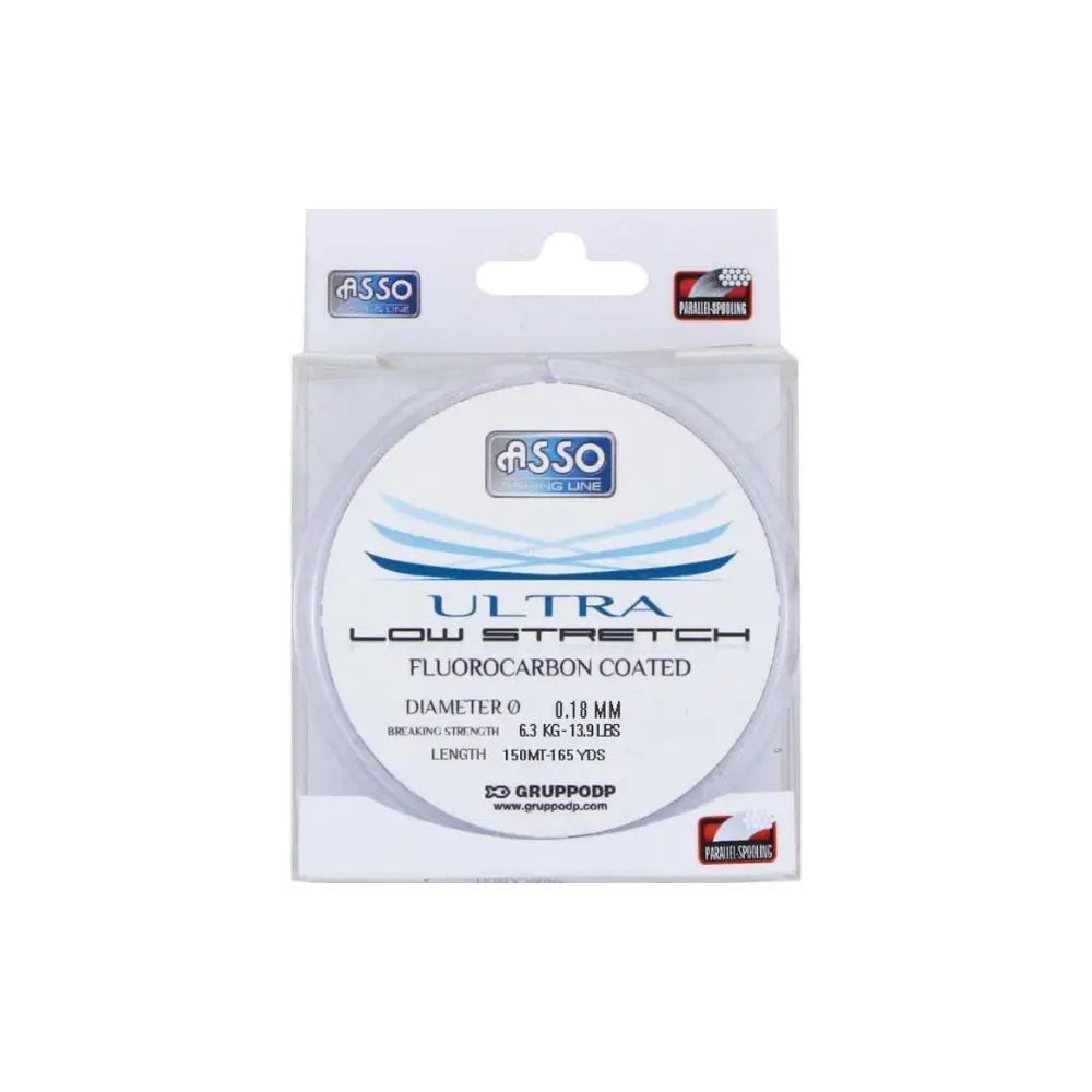 Asso Ultra Low Stretch Fluorocasrbon Coated 0.18mm, 6.3kg - 13.9 LBS 150mt - Animaliapet