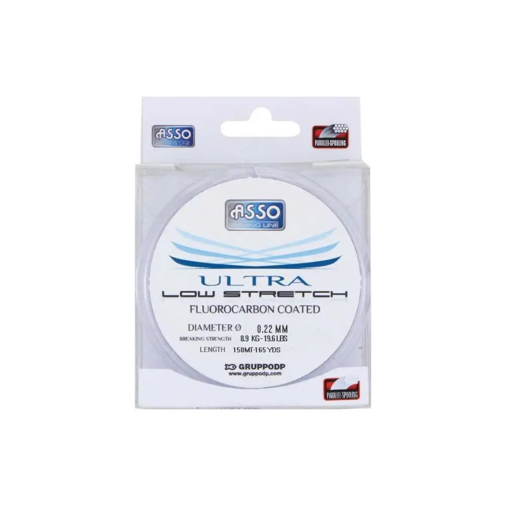 Asso Ultra Low Stretch Fluorocasrbon Coated 0.22mm, 8.9kg - 19.6 LBS 150mt - Animaliapet