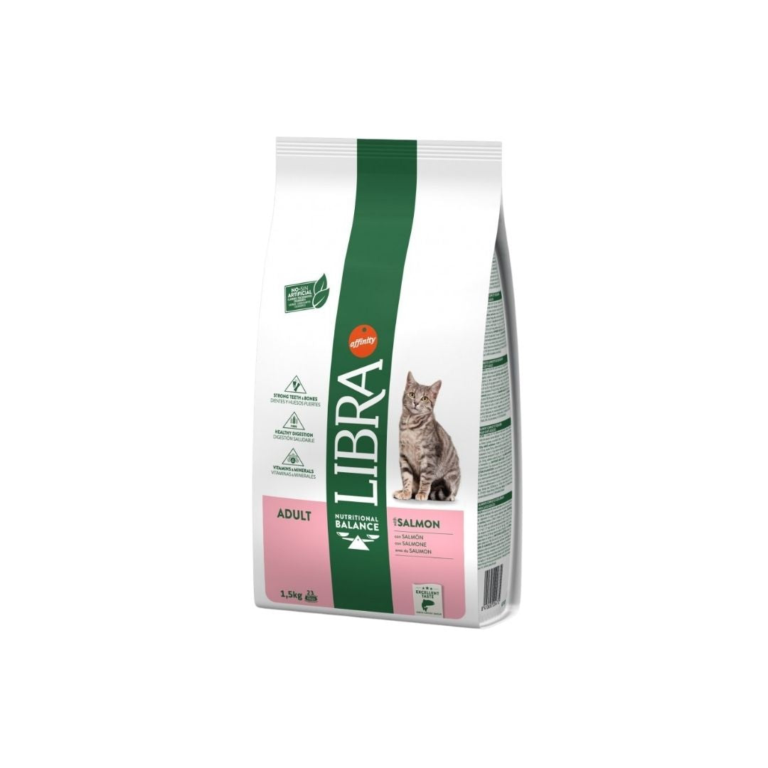 Libra Cat Adult Salmone Crocchette 1,5Kg Gatti Adulti