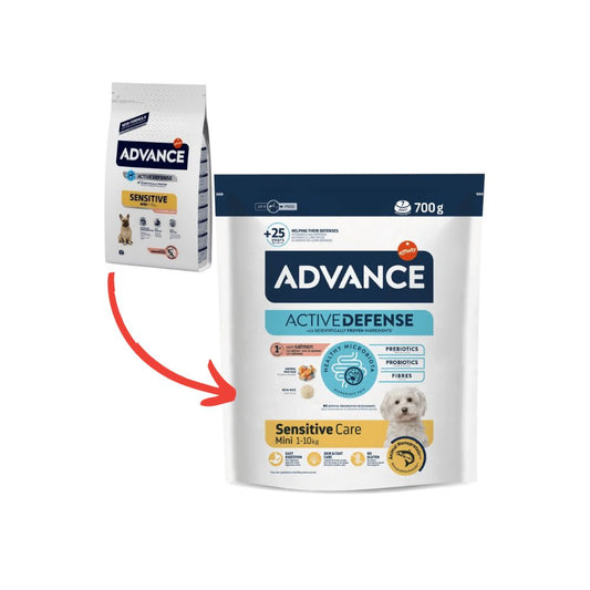Advance Mini Sensitive Care con Salmone 700g Crocchette Cani - Animaliapet