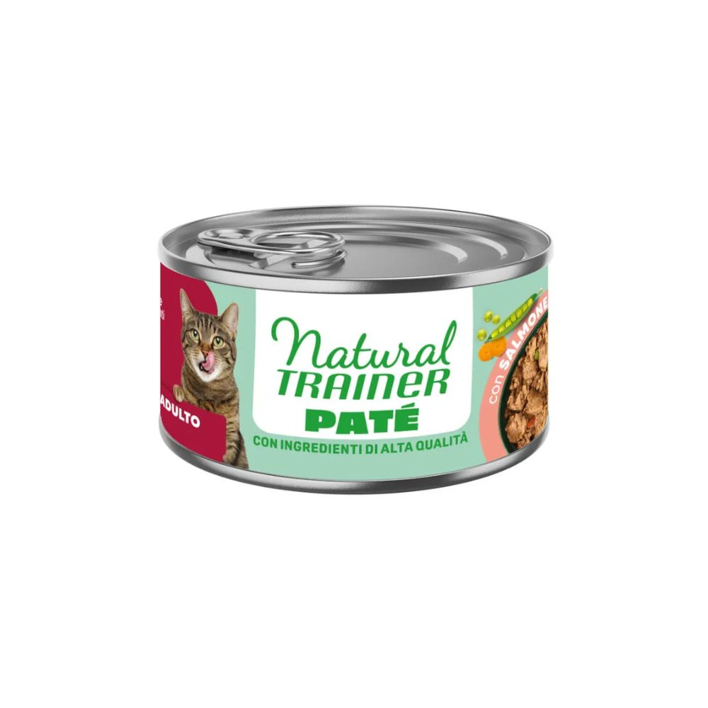 Trainer Natural Cat Adult Patè Salmone 85g Lattina Gatti Adulti