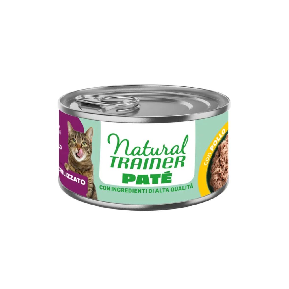 Trainer Natural Cat Sterilised Patè Pollo 85g Lattina Gatti Sterilizzati