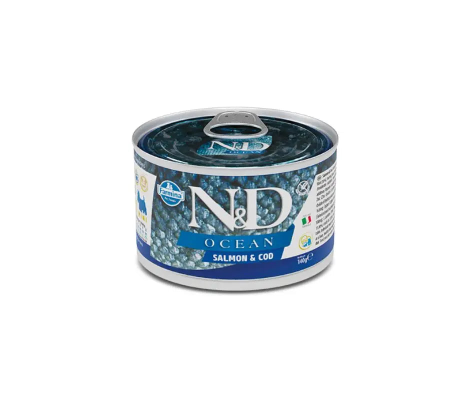 Farmina N&D Ocean Salmone e Merluzzo 140g Lattina Cani Mini Adult Farmina