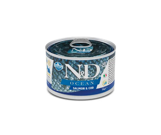 Farmina N&D Ocean Salmone e Merluzzo 140g Lattina Cani Mini Adult Farmina
