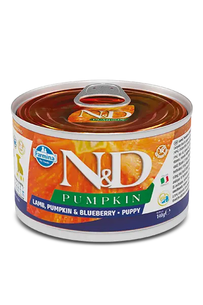 Farmina N&D Pumpkin Agnello Mirtilli Mini Puppy 140g Lattina Cani Farmina
