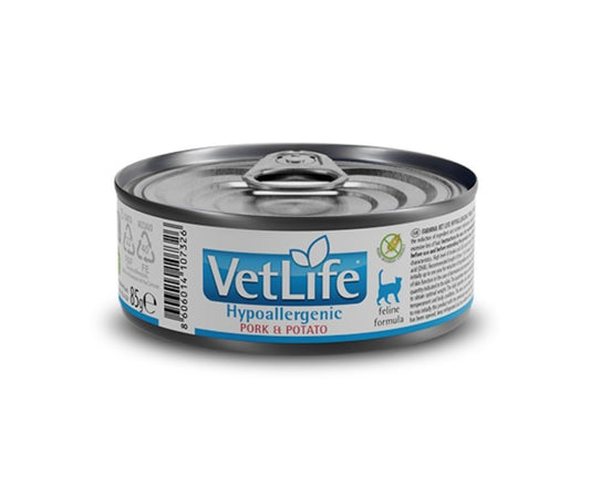 Farmina Vetlife Hypoallergenic Maiale e Patate 85g Lattina Gatti - Animaliapet