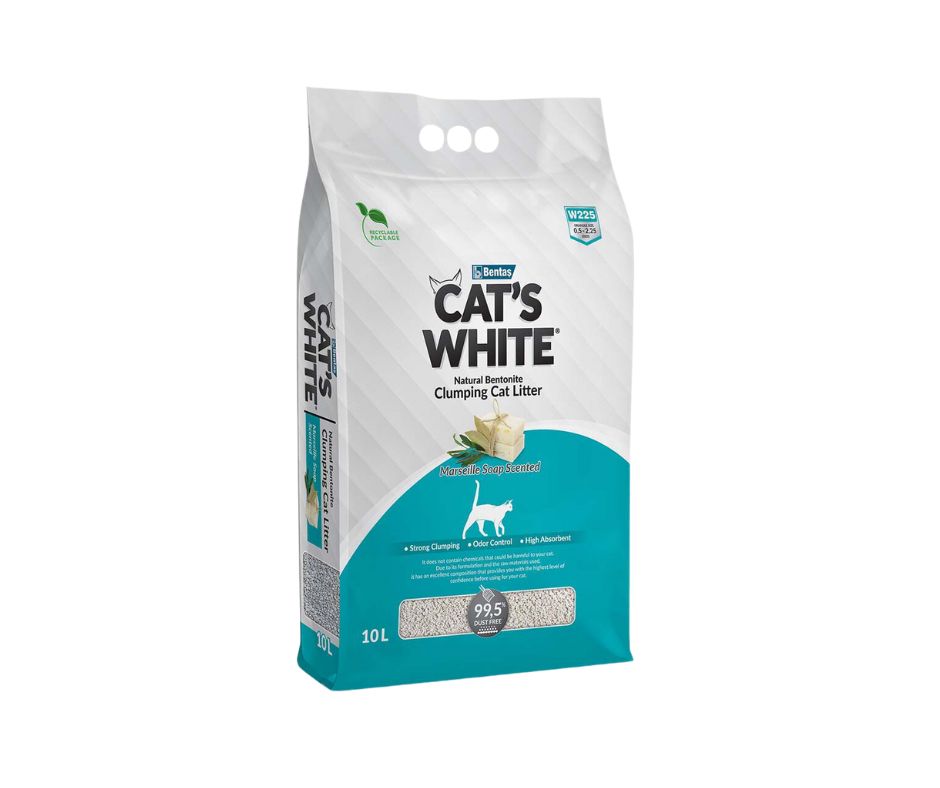 Cat's White Marsiglia Lettiera Agglomerante 10l Gatti e Gattini - Animaliapet