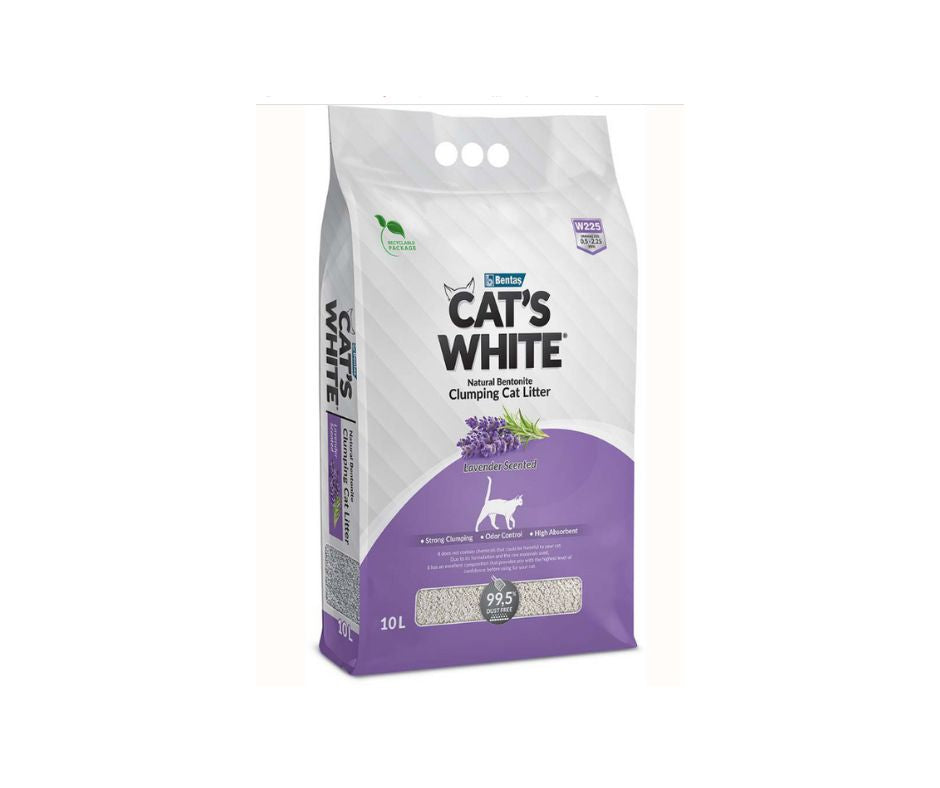 Cat's White Lavanda Lettiera Agglomerante 10l Gatti e Gattini - Animaliapet