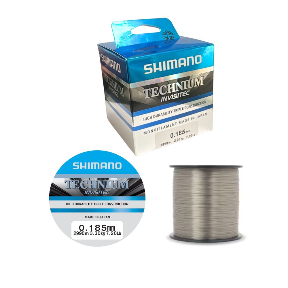 Shimano Technium Invisitec A Mono 0.185mm 2990m 3.30kg Colore Grigio
