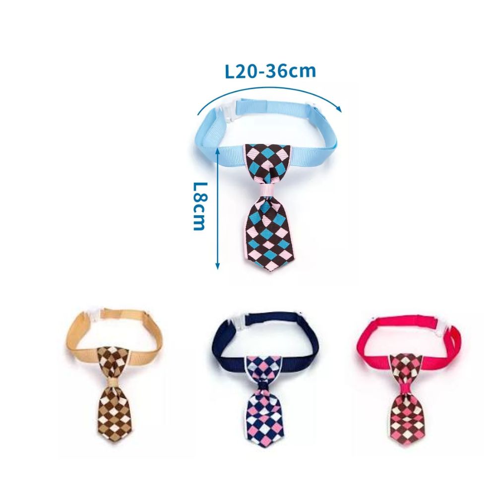 Nobleza Cravatta a Rombi Colori Assortiti per Cani e Gatti 1 Pezzo