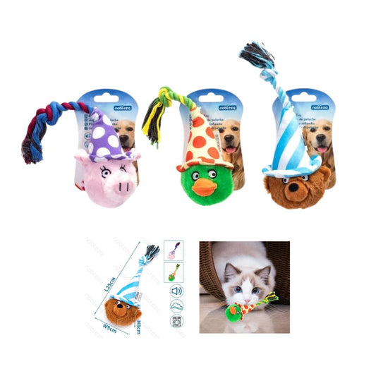 Nobleza Peluche Maiale Anatra o Orso 25cm Gioco per Gatti