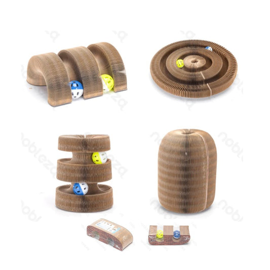 Nobleza Tiragraffi di Cartone 4 forme in 1 Gioco per Gatti