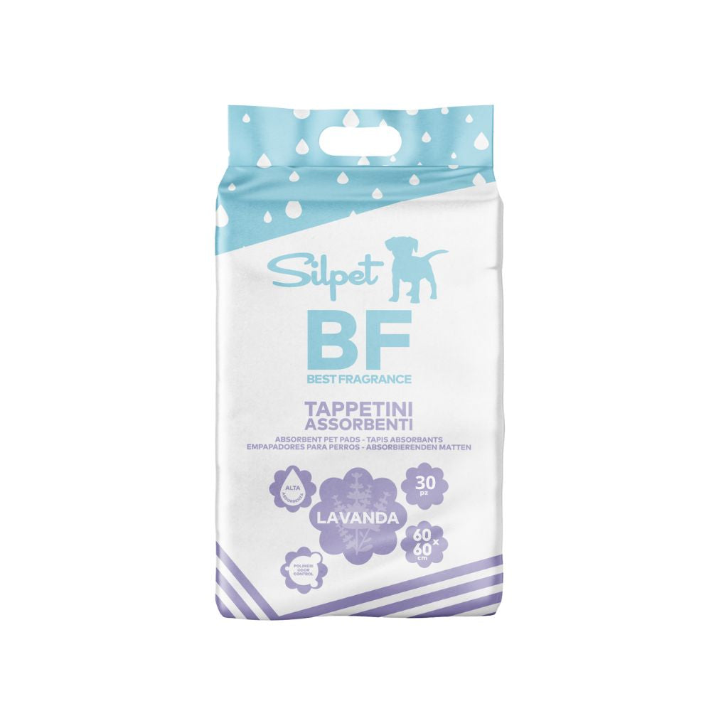 Silpet Best Fragrance Lavanda Tappetini Assorbenti 60x60cm 30pz Tappetini Igienici per Cani