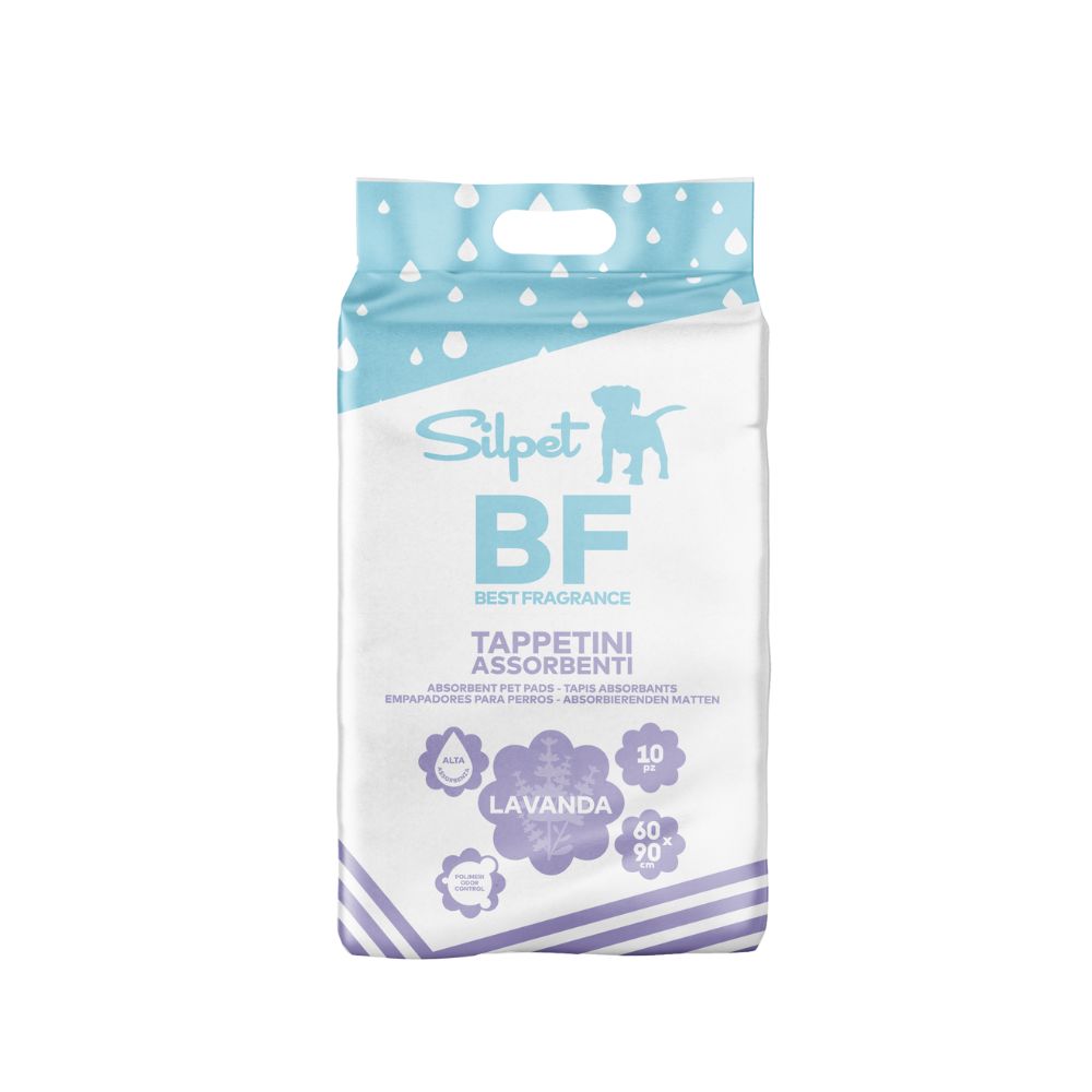 Silpet Best Fragrance Lavanda Tappetini Assorbenti 60x90cm 10pz Tappetini Igienici per Cani