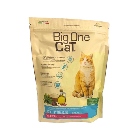Big One Cat Sterilised Prosciutto 400g Crocchette Gatti Adulti Sterilizzati