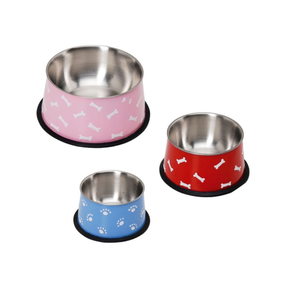 Camon Ciotola in acciaio colorato con decorazioni in rilievo 500ml per Cani