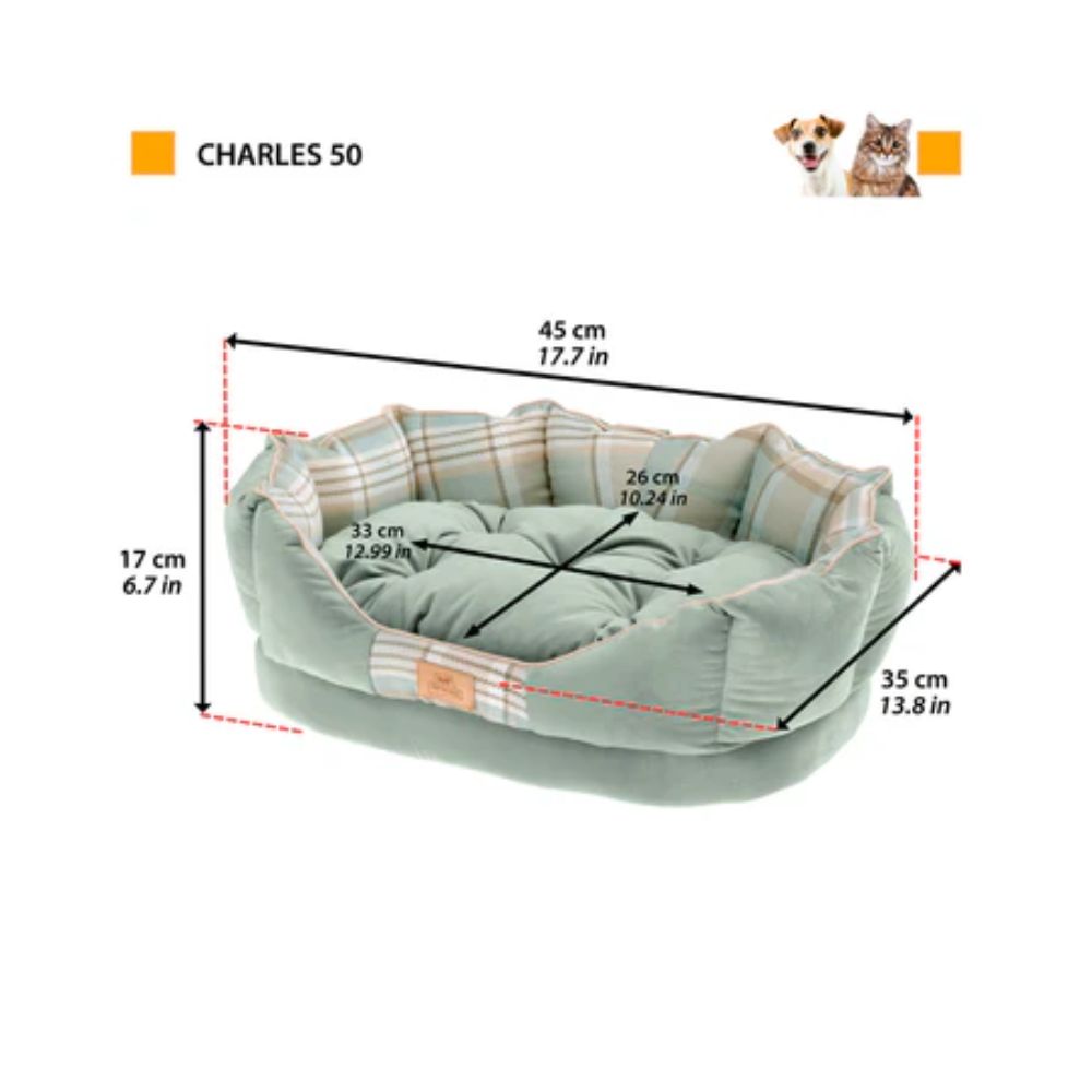 Ferplast CHARLES Marrone 50 Cuccia per Cani e Gatti