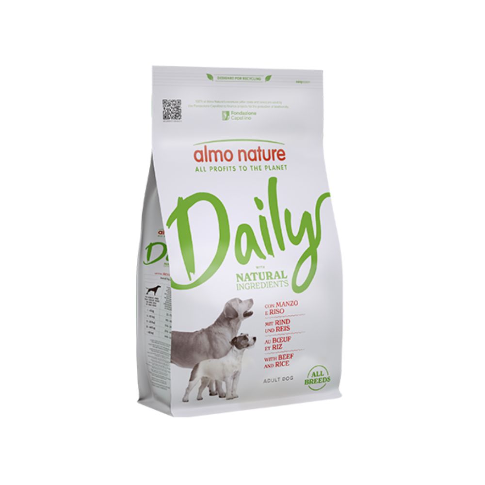 Almo Nature Daily Manzo e Riso 12Kg Crocchette Cani All Breed