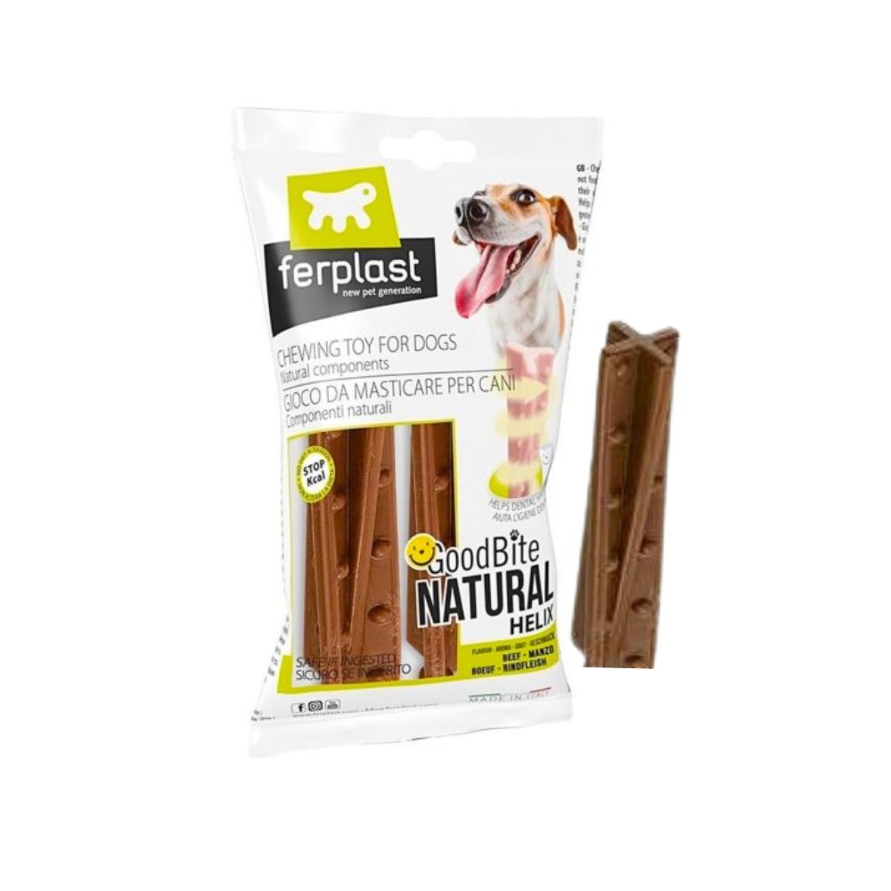 Ferplast GOODBITE NATURAL HELIX Manzo S Gioco per Cani 2pz 16g