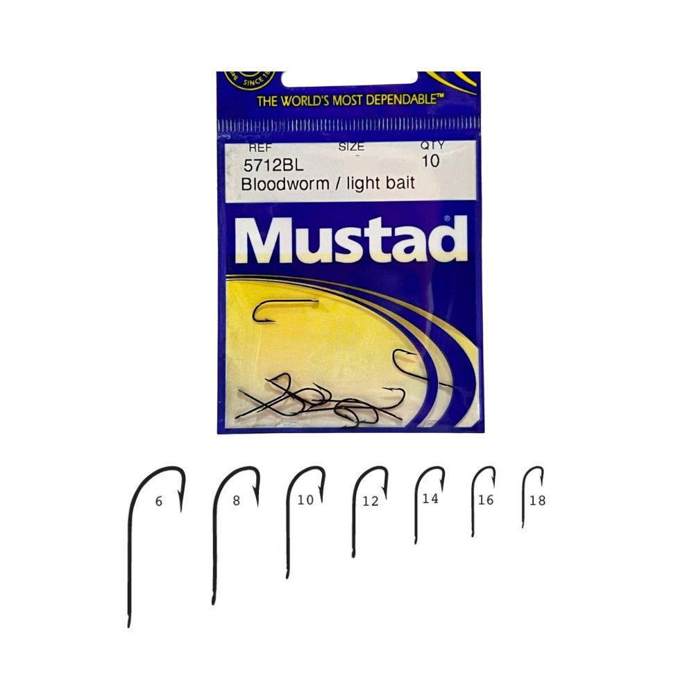 Mustad 5712BL Taglia 14 10Pezzi Ami per la Pesca