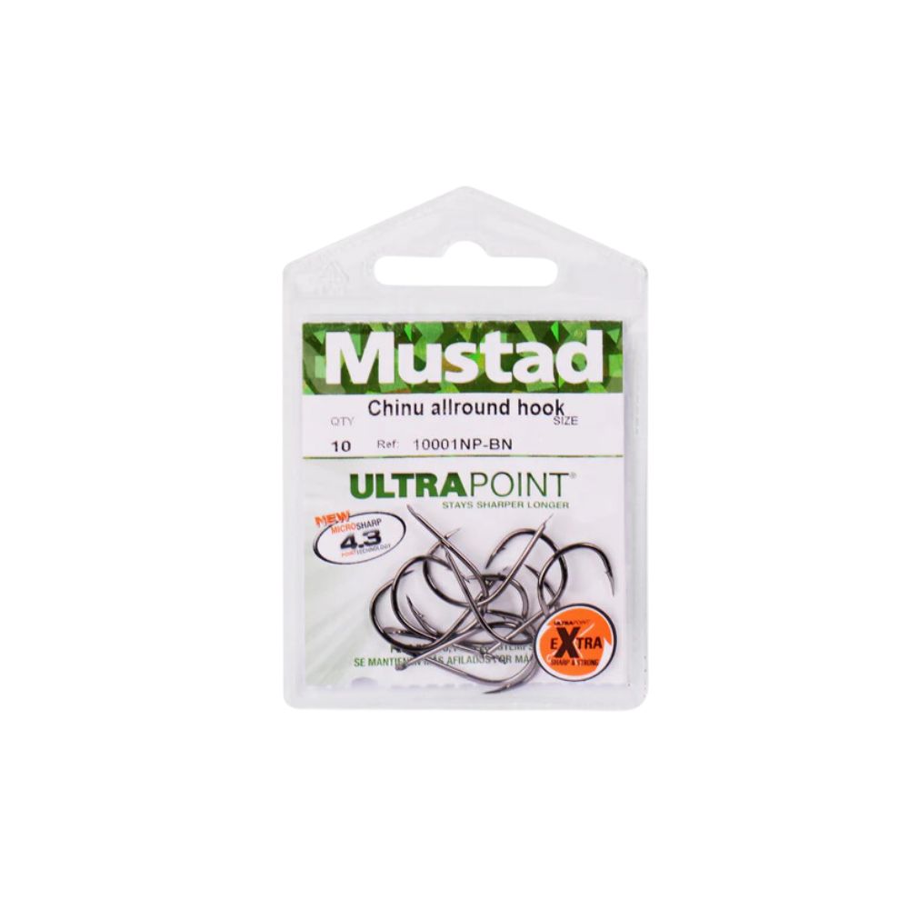 Mustad UltraPoint Chinu Allround Hook 10001NP-BN Taglia 2 10Pezzi Ami per la Pesca