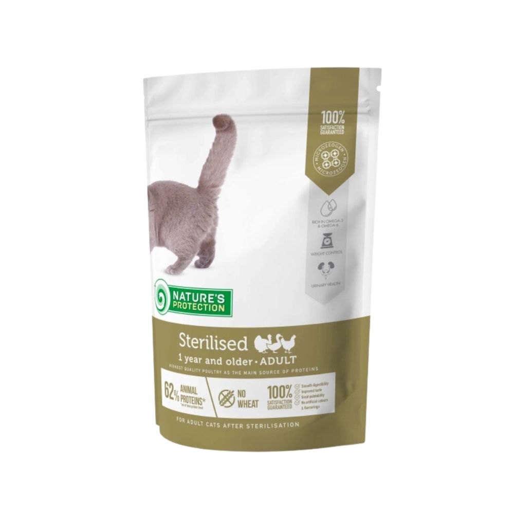 Nature's Protection Sterilised Pollame Adult 400g Crocchette Gatti
