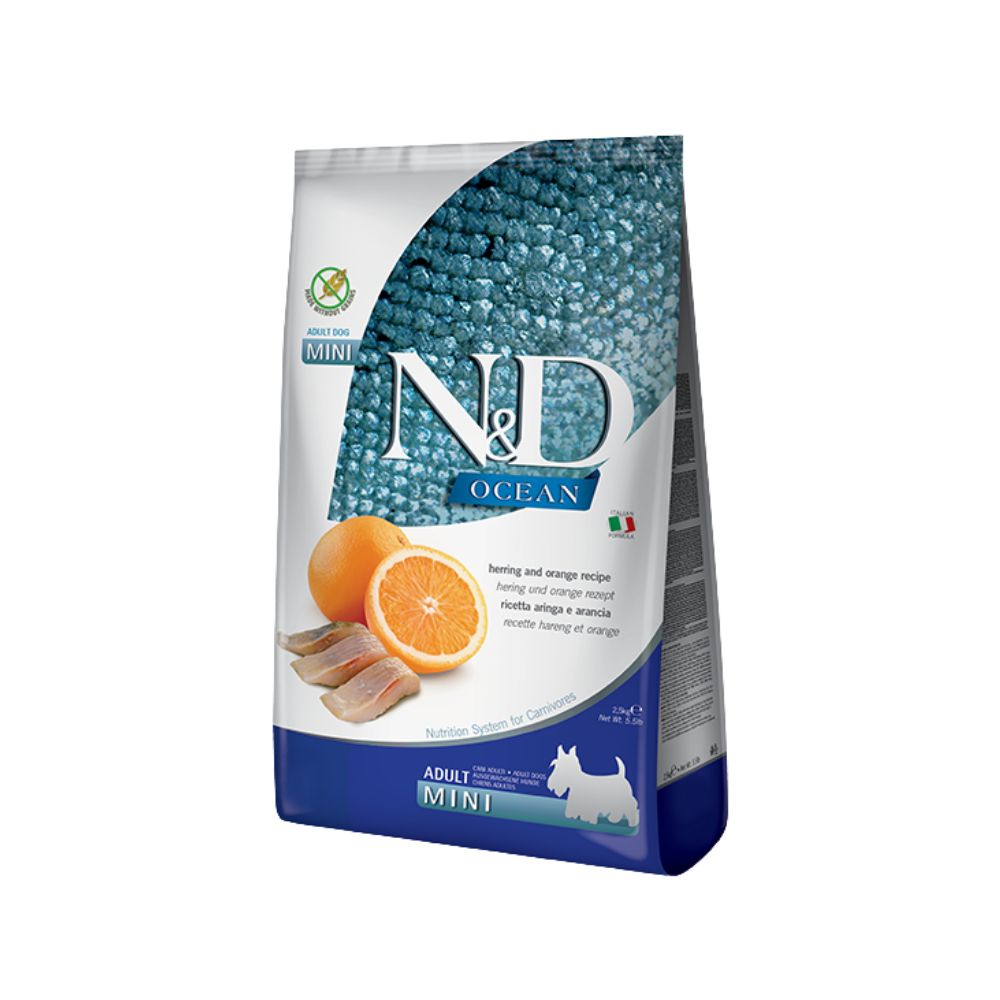Farmina N&D Ocean Aringa Arancia 800g Crocchette Cani Mini Adult