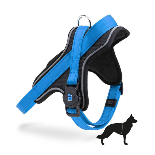 MyFamily Pettorina MemoPet Blu XL 80-90 cm per Cani