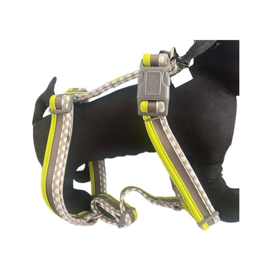 Trixie Pettorina Freshline Spot Lime/Grigio Pois M-L 50-75cm/25mm