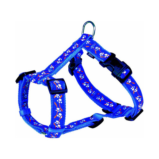 Trixie Pettorina Modern Art Paws Blu L-XL 75-100cm/25mm