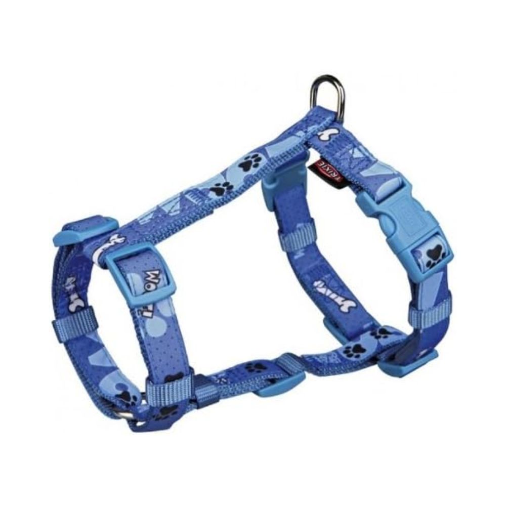 Trixie Pettorina Modern Art Woof Blue M-L 50-75cm/25mm