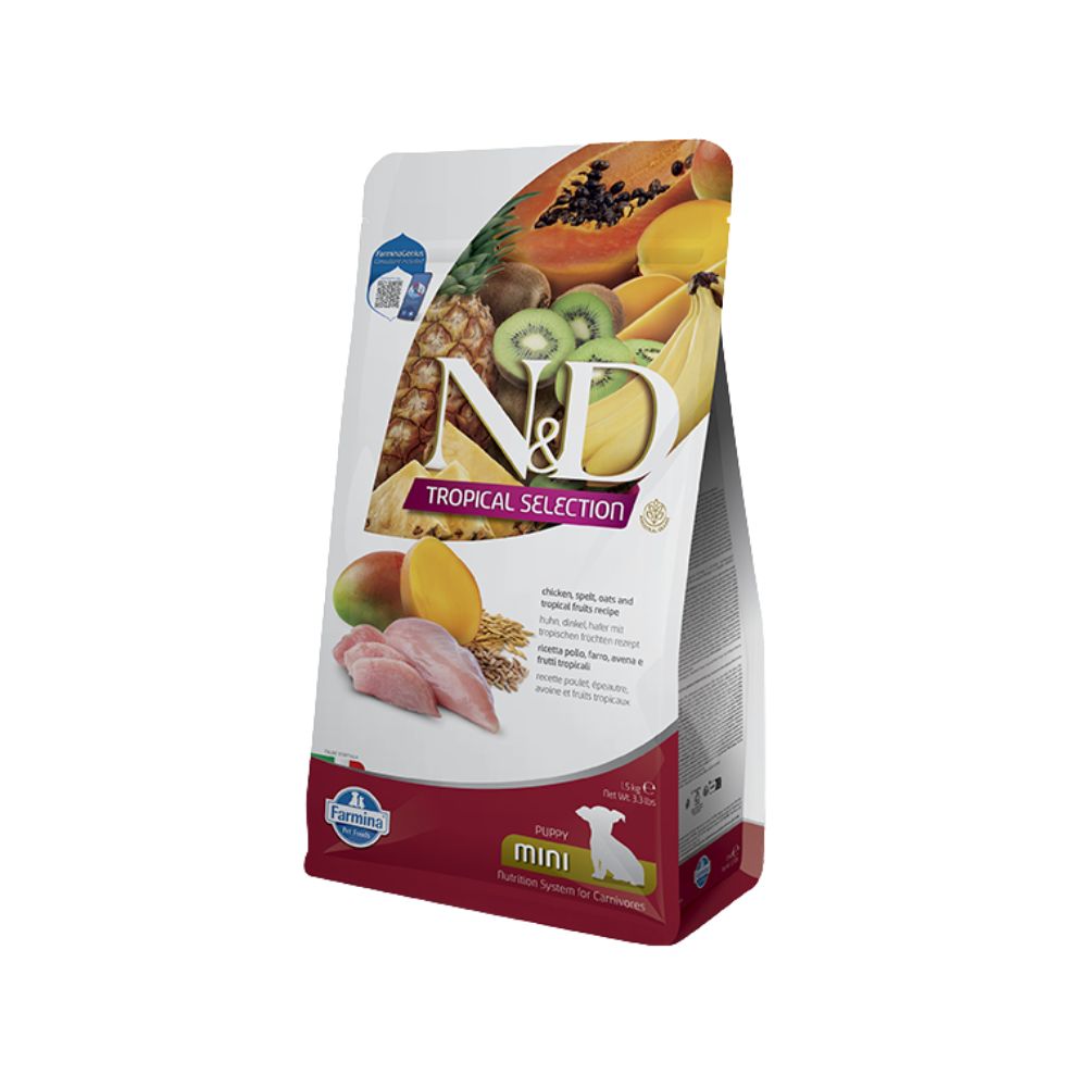 Farmina N&D Tropical Pollo 1,5kg Crocchette Cani Mini Puppy