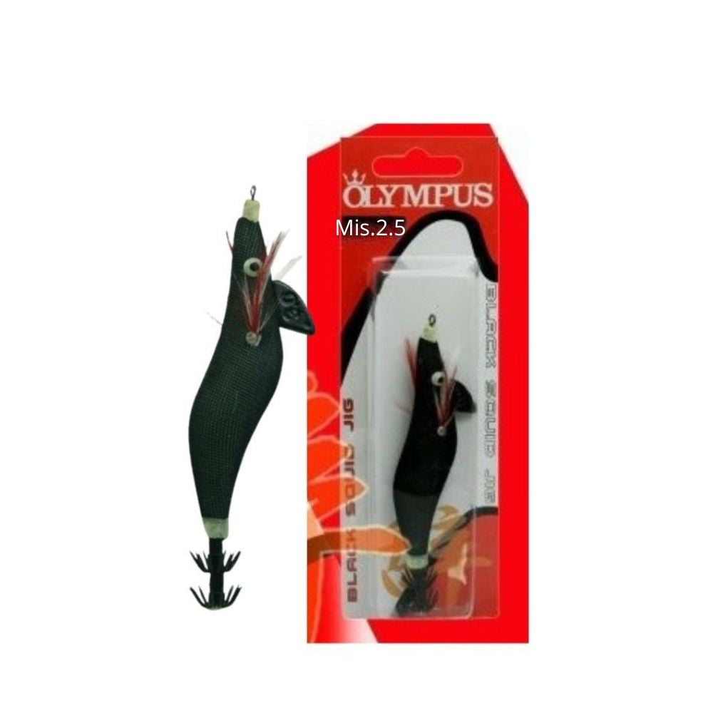 Olympus Black Squid Jig Mis. 2.5 Esca Artificiale