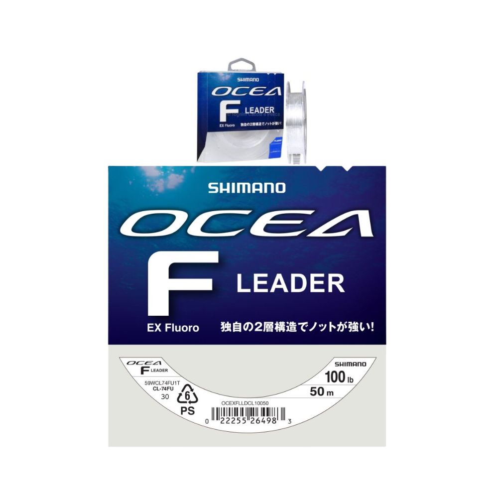 Shimano Ocea F Leader Ex Fluoro 100Ib 0.916mm 50m Colore Clear