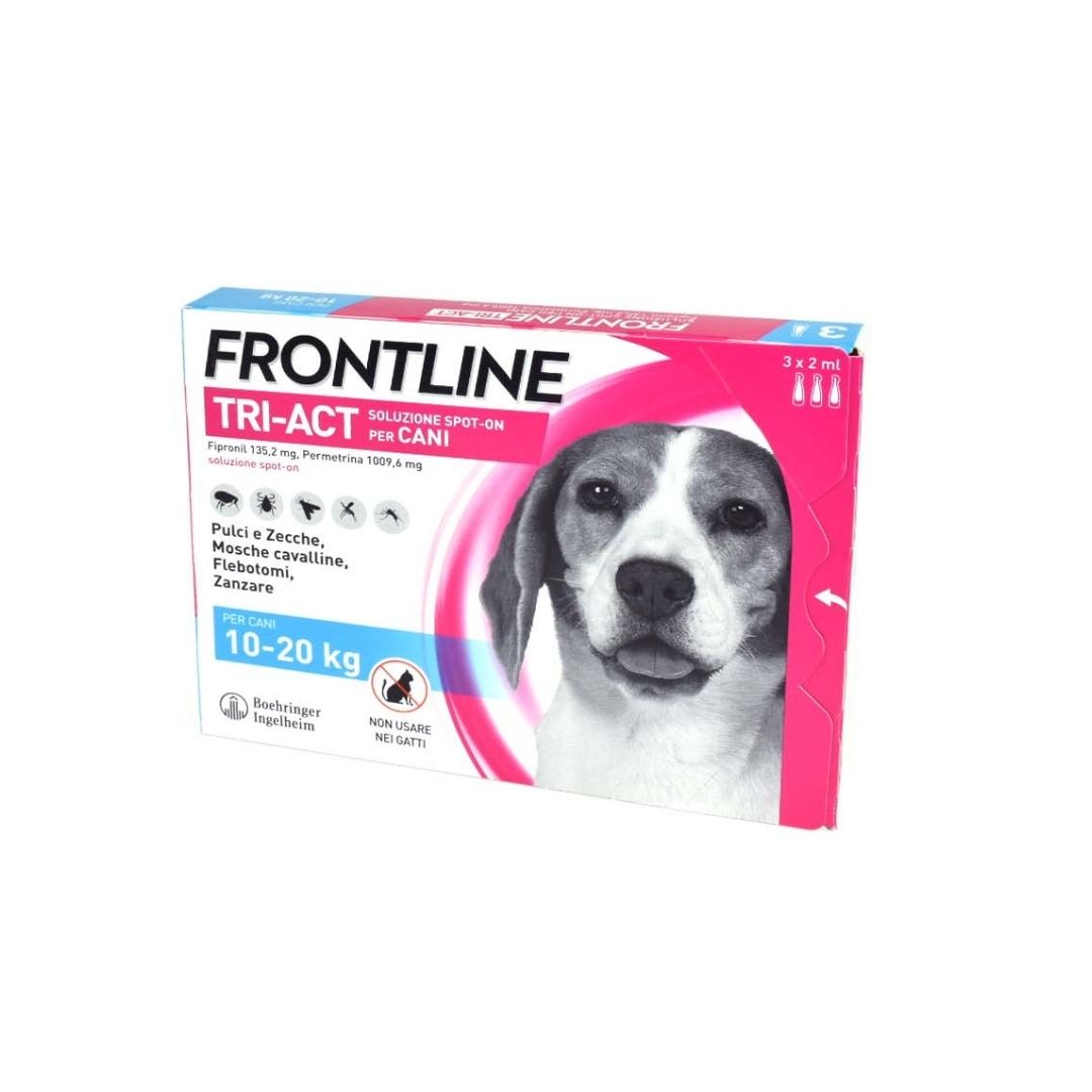 Frontline Tri-Act Spot On 3 Pipette 2ml Cani 10-20Kg - Animaliapet