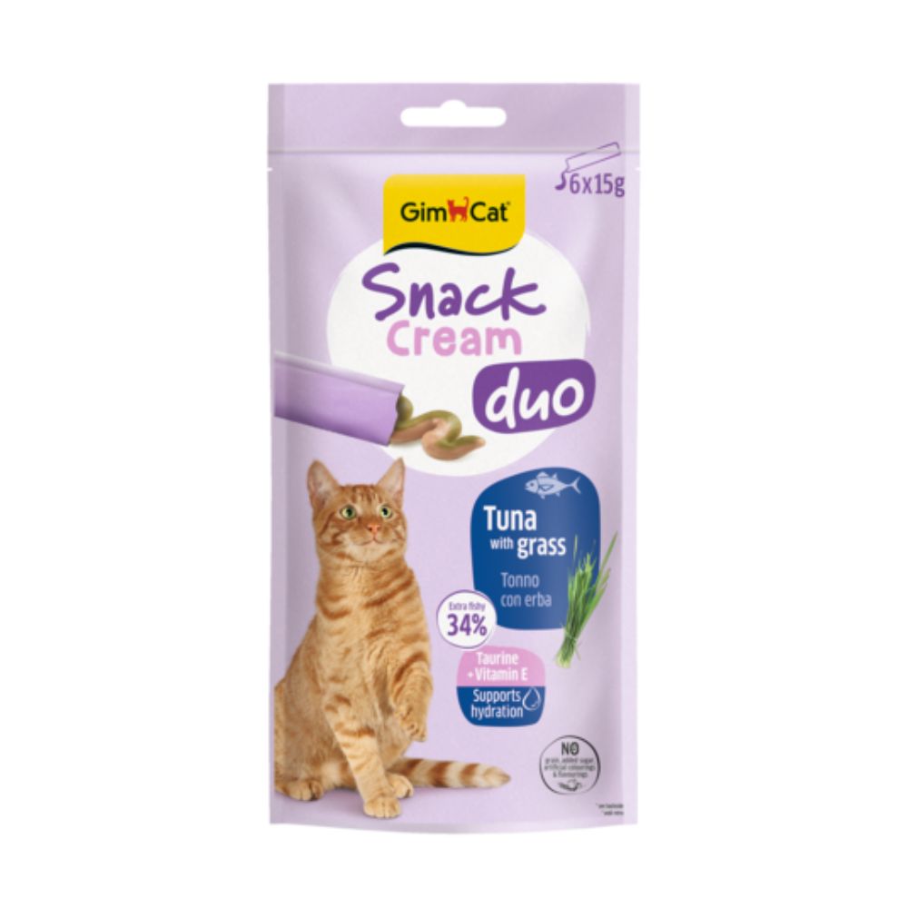 Gimborn GimCat Cream Duo Tonno e Erba 6x15g Snack per Gatti