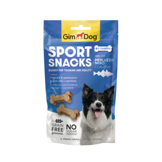 Gimborn GimDog Sport Snacks con Merluzzo 60g Snack per Cani