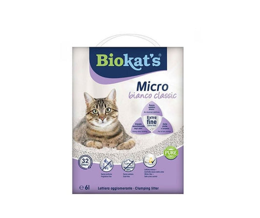 BioKat's Micro Bianco Classic 6l Lettiera per Gatti - Animaliapet