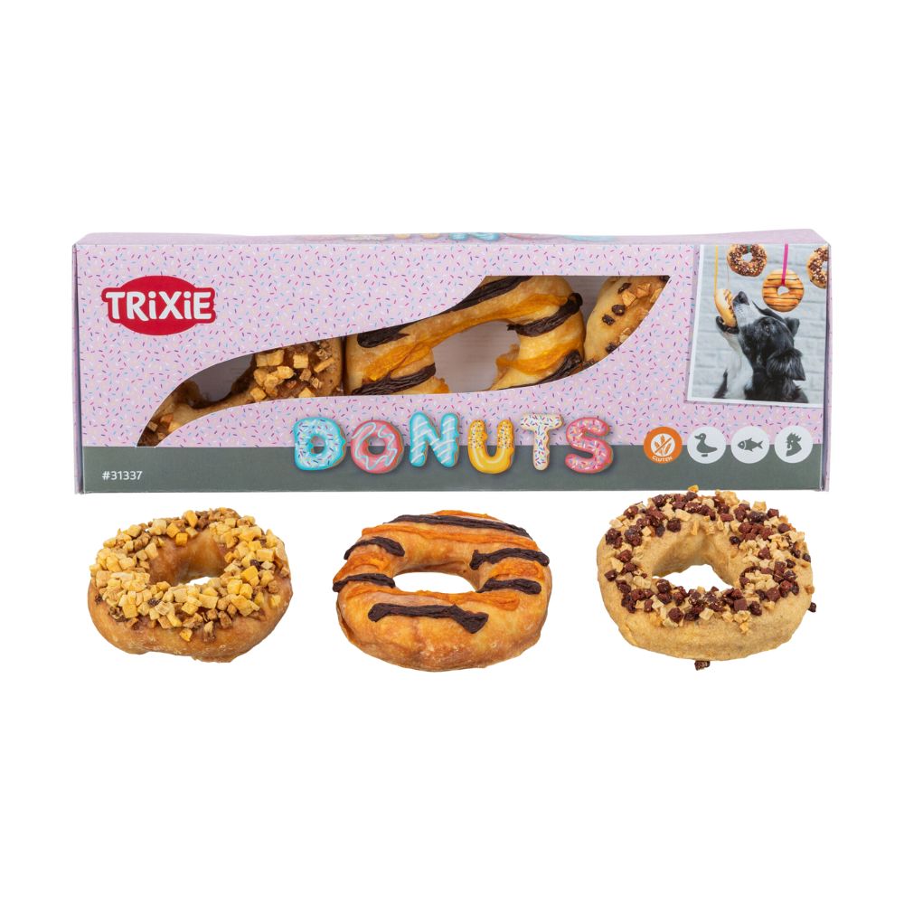 Trixie Donuts con Anatra Pollo e Merluzzo ø 9cm 3x55g Snack per Cani