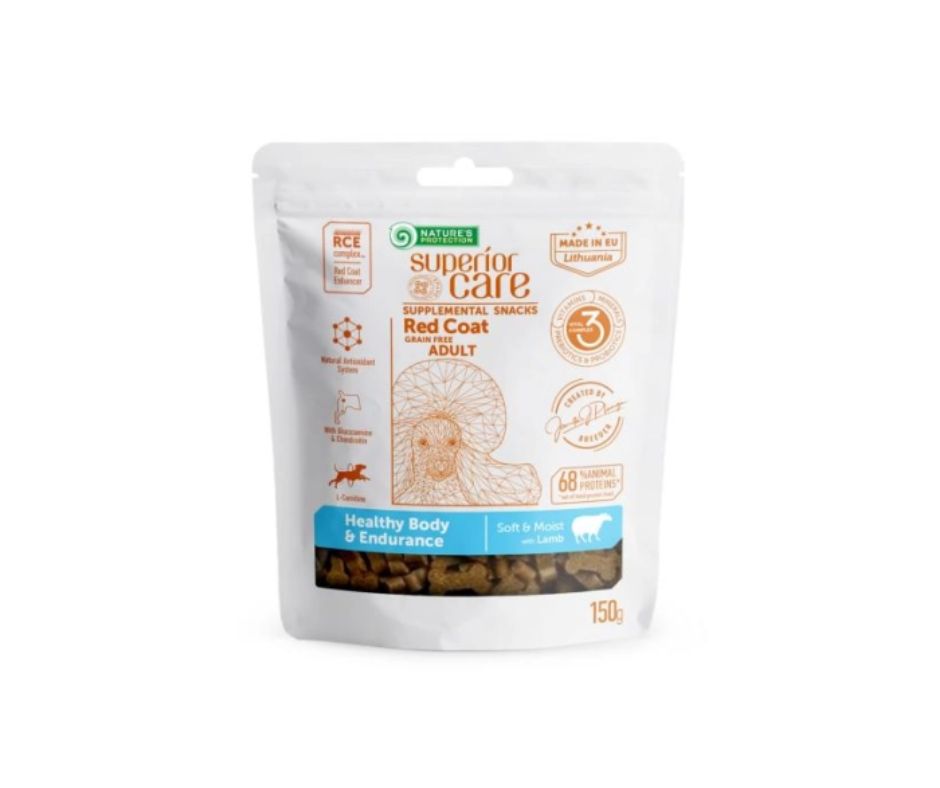 Nature's Protection Red Coat Healthy Body & Endurance Agnello 150g Snack Cani - Animaliapet