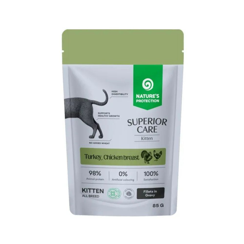 Nature's Protection Superior Care Kitten Tacchino e Pollo 85g Bustina per Gattini
