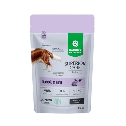 Nature's Protection Superior Care Coniglio e Krill 85g Bustina per Cani Cuccioli