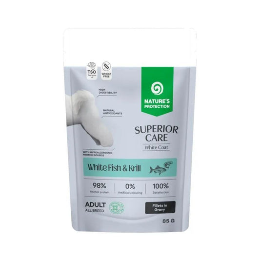 Nature's Protection Superior Care Pesce Bianco e Krill 85g Bustina per Cani Adulti White Dog