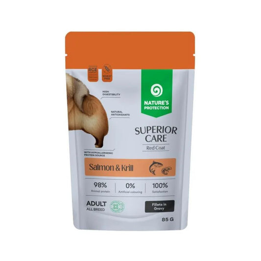 Nature's Protection Superior Care Salmone e Krill 85g Bustina per Cani Adulti Red Coat